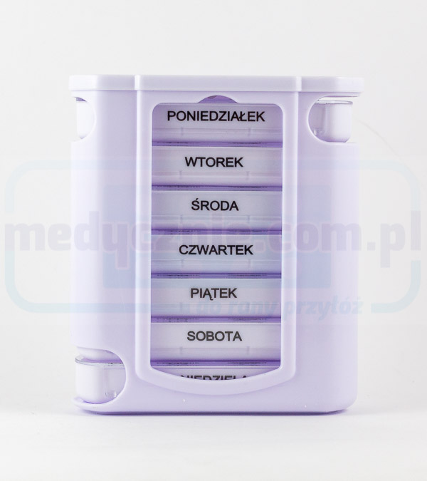 Pojemnik na lekarstwa tygodniowy - stojąca kasetka - obrazek 2